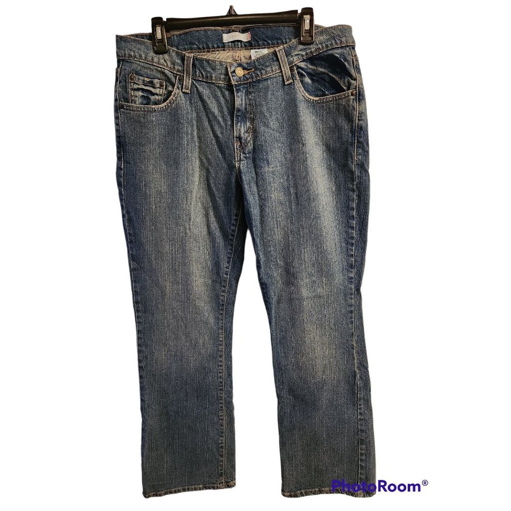 Women's Levi's Curvy Cut Size 14M 5 Pocket Blue Jeans Medium Wash Preowned